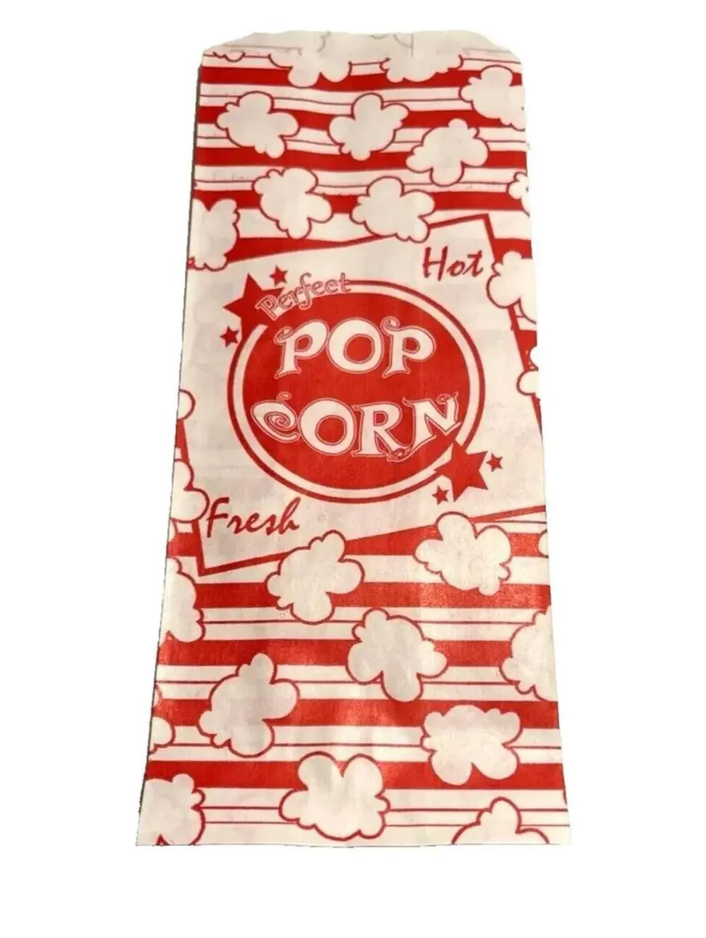 1oz Paper Popcorn Bags Cute Home Movie Theatre Snack Goodie Bags Red White 125pc